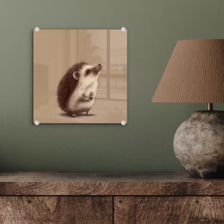 Egel - Snuitje - Bruin - Stekels plexiglas 5mm klein -sfeer3