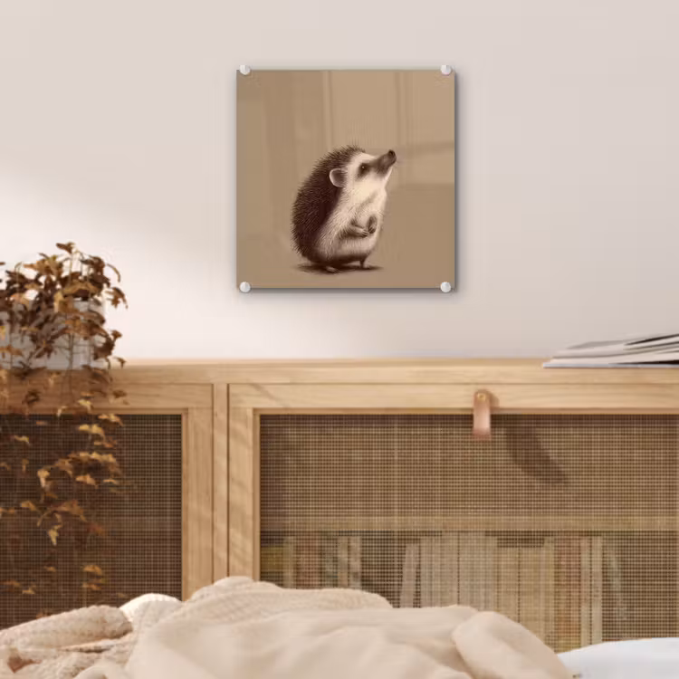 Egel - Snuitje - Bruin - Stekels plexiglas 5mm klein -sfeer4