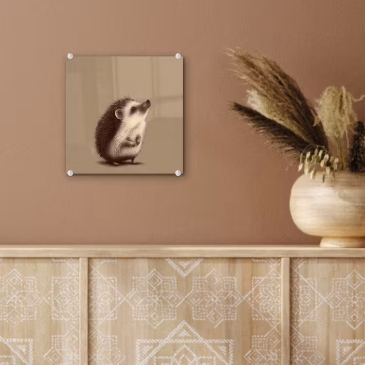 Egel - Snuitje - Bruin - Stekels plexiglas 5mm klein -sfeer5