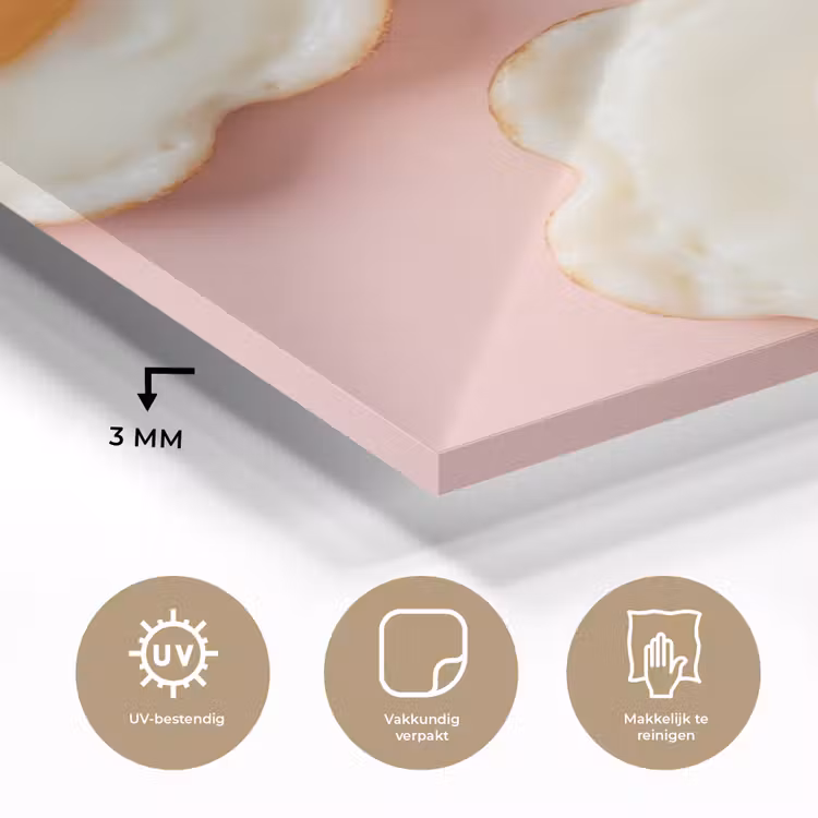 Eieren - Bloem - Roze plexiglas 5mm klein -sfeer2