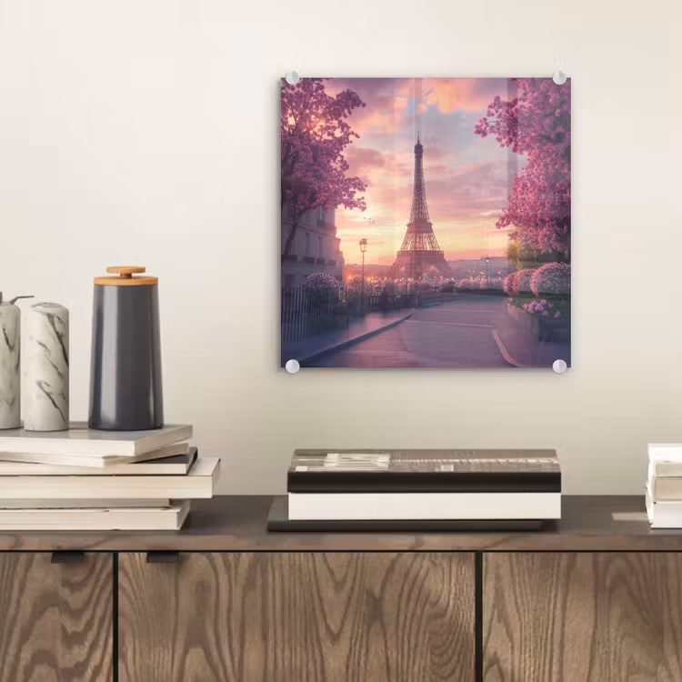Eiffeltoren - Parijs - Roze plexiglas 5mm klein -sfeer1