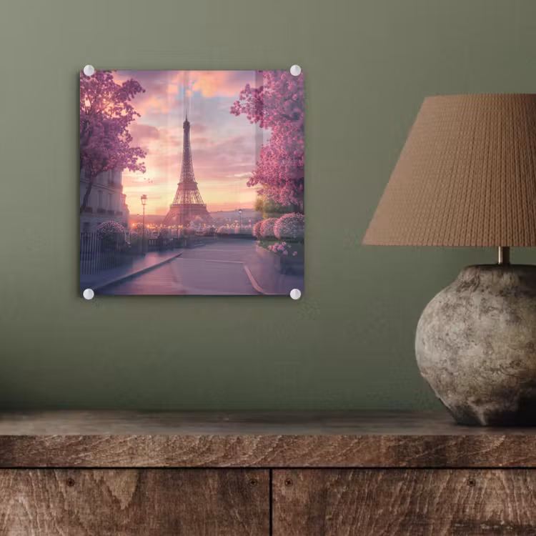 Eiffeltoren - Parijs - Roze plexiglas 5mm klein -sfeer3