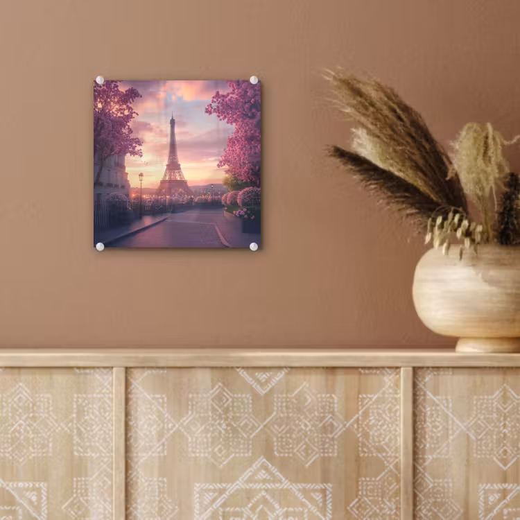 Eiffeltoren - Parijs - Roze plexiglas 5mm klein -sfeer5