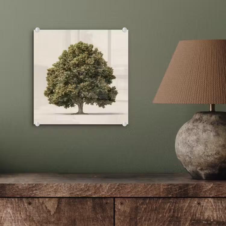 Eikenboom - Groen - Lichte achtergrond plexiglas 5mm klein -sfeer3