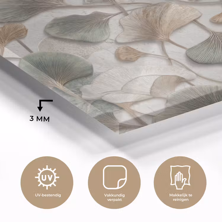 Elegant - Bladeren - Groen plexiglas 5mm klein 11 -sfeer2