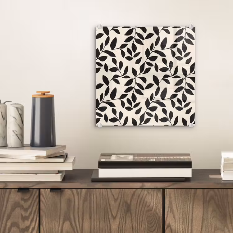 Elegant - Patroon - Zwart - Beige plexiglas 5mm klein 11 -sfeer1