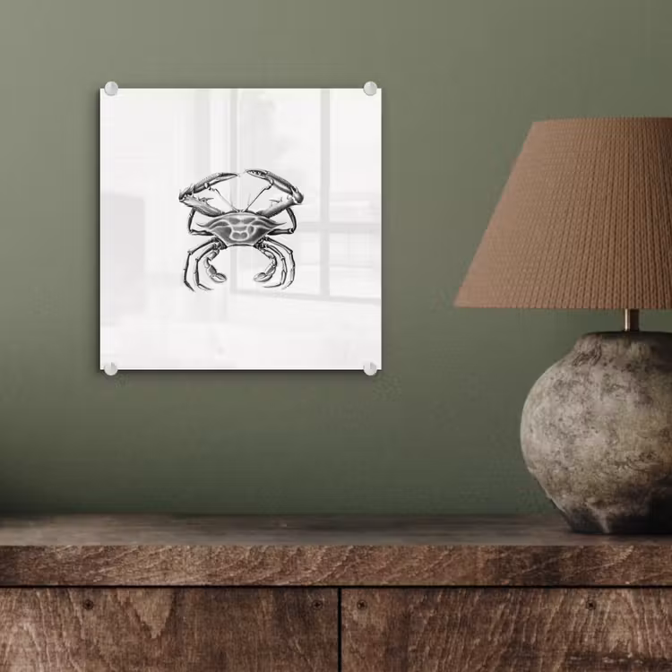 Ernst Haeckel - Vintage - Kunst - Krab plexiglas 5mm klein -sfeer3