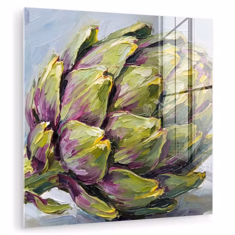 Glas schilderij - Eten - Artisjok - Modern - Eten - Artisjok - Modern plexiglas 5mm klein