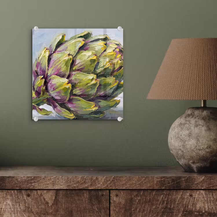 Glas schilderij - Eten - Artisjok - Modern - Eten - Artisjok - Modern plexiglas 5mm klein
