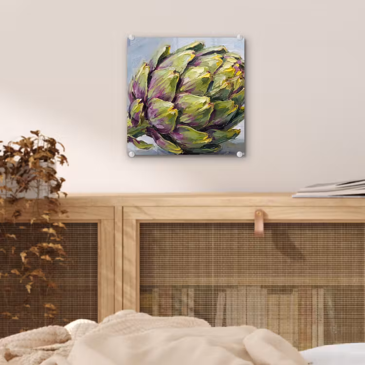 Glas schilderij - Eten - Artisjok - Modern - Eten - Artisjok - Modern plexiglas 5mm klein