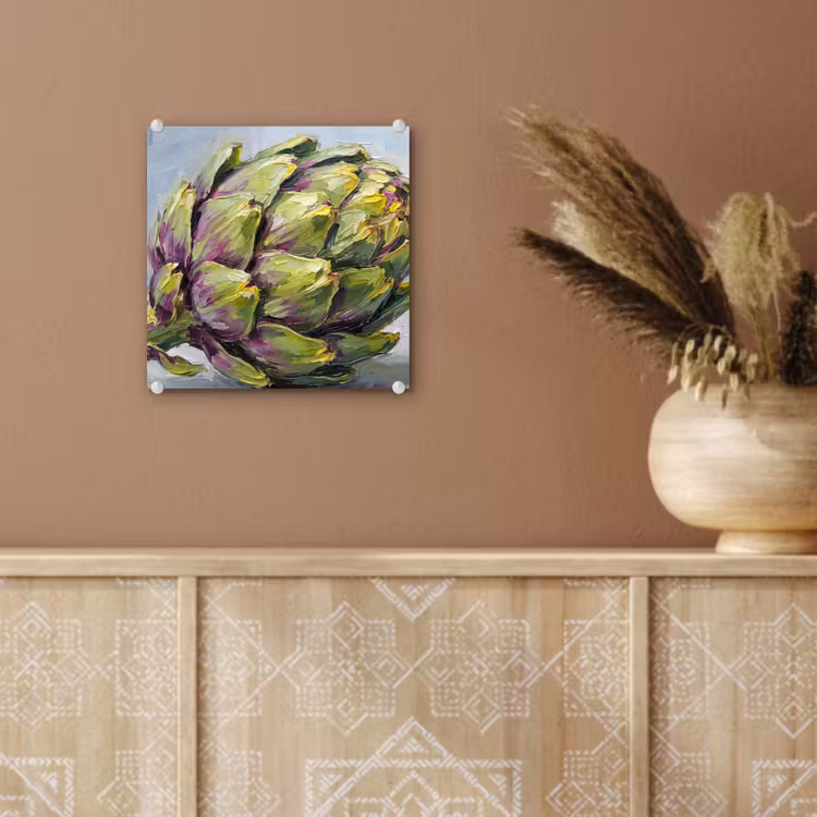 Glas schilderij - Eten - Artisjok - Modern - Eten - Artisjok - Modern plexiglas 5mm klein