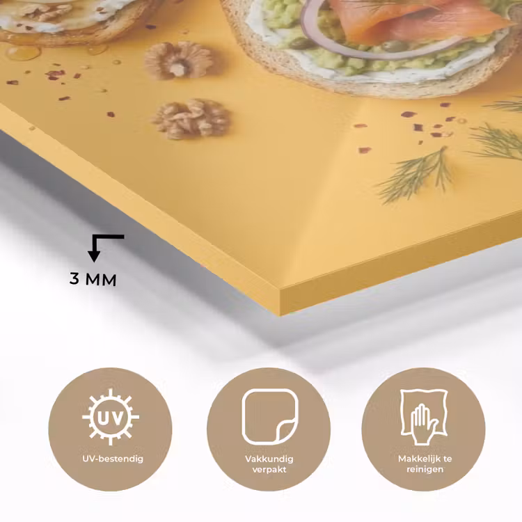 Eten - Brood - Ontbijt - Modern - Kleurrijk plexiglas 5mm klein -sfeer2