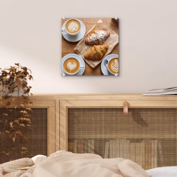 Eten - Croissant - Koffie - Ontbijt - Modern plexiglas 5mm klein -sfeer4