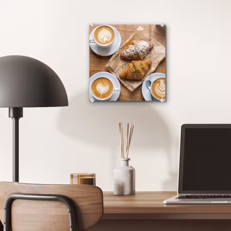 Eten - Croissant - Koffie - Ontbijt - Modern plexiglas 5mm klein -sfeer6