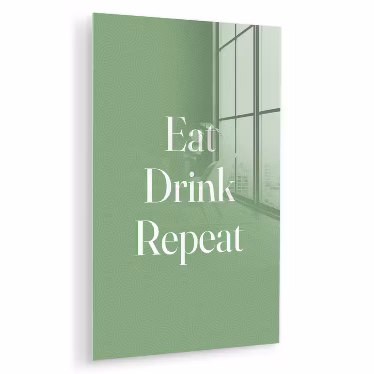Eten - Drinken - Tekst - Mintgroen plexiglas 5mm klein -zzzproduct_nieuw
