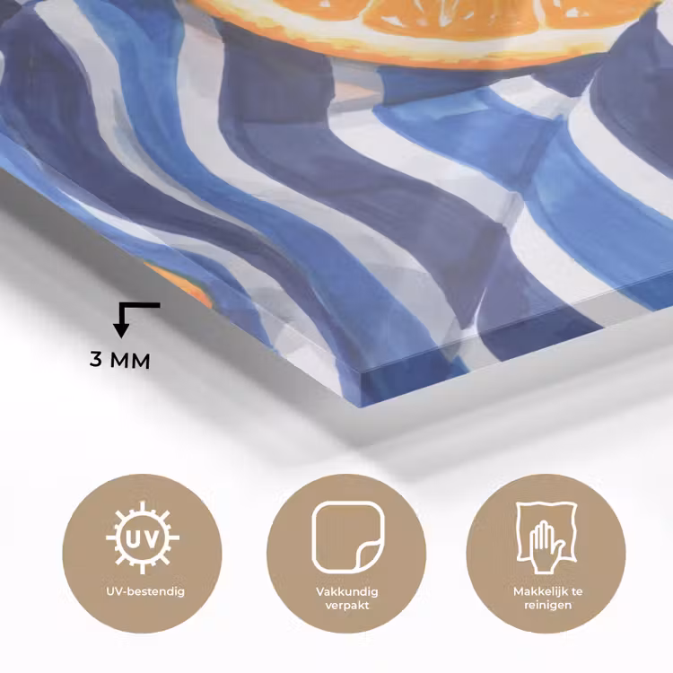 Glas schilderij - Eten - Fruit - Oranje - Eten - Fruit - Oranje plexiglas 5mm klein
