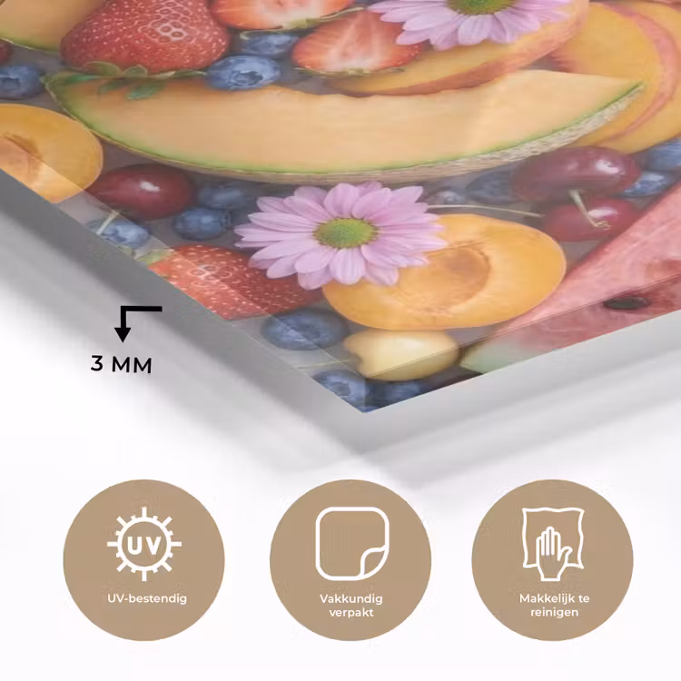 Eten - Fruit - Zomer - Kleurrijk plexiglas 5mm klein -sfeer2