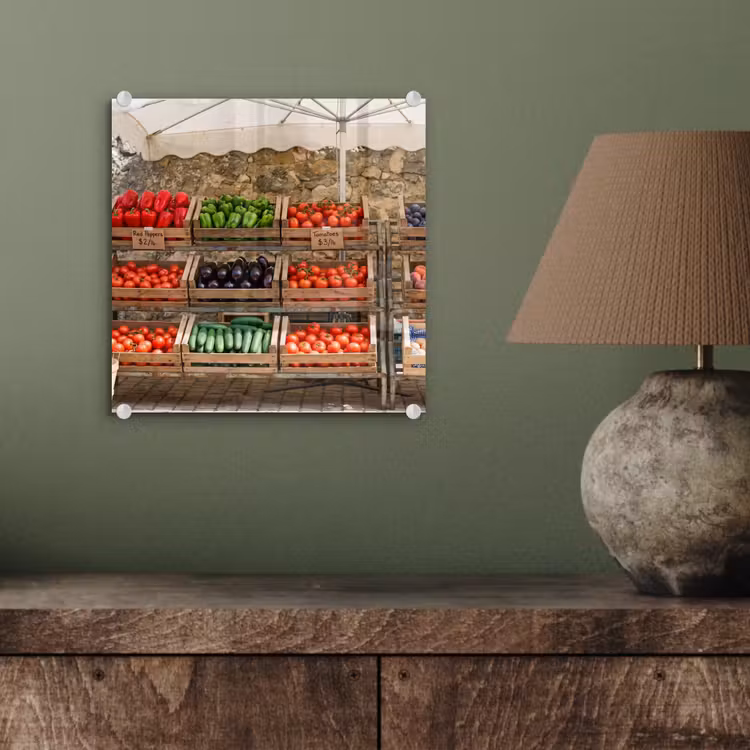 Glas schilderij - Eten - Markt - Vers - Eten - Markt - Vers plexiglas 5mm klein
