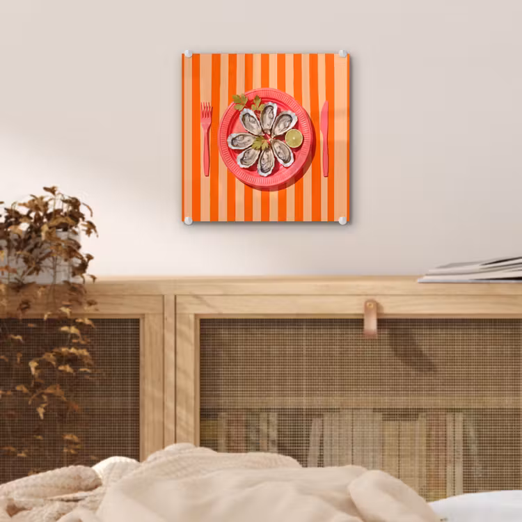 Eten - Oester - Zeevruchten - Oranje - Modern plexiglas 5mm klein -sfeer4