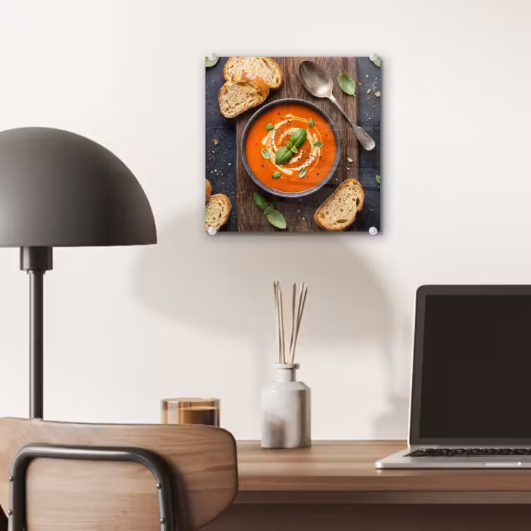 Eten - Soep - Basilicum - Rustiek - Rood plexiglas 5mm klein -sfeer6