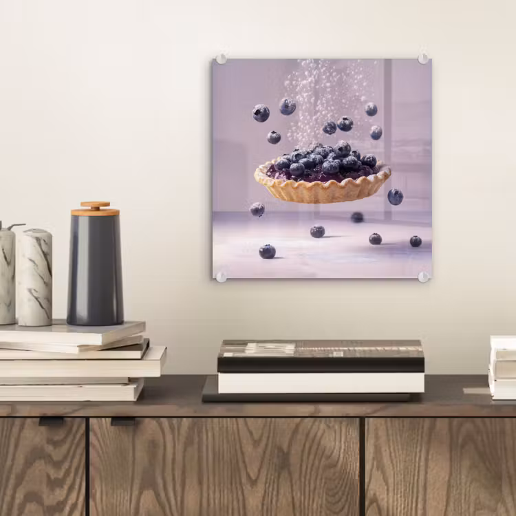 Eten - Taart - Bessen - Blauw plexiglas 5mm klein -sfeer1