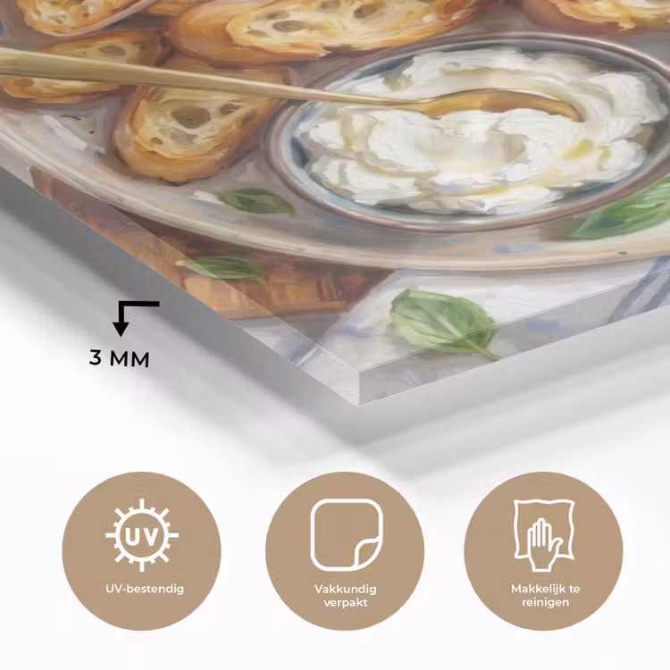 Eten - Tomaat - Brood - Kleurrijk - Keuken plexiglas 5mm klein -sfeer2