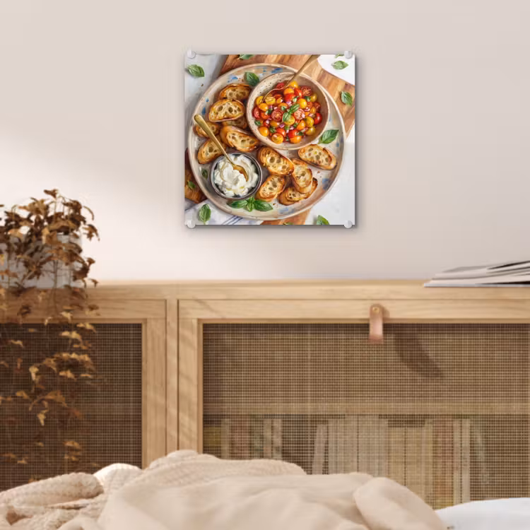 Eten - Tomaat - Brood - Kleurrijk - Keuken plexiglas 5mm klein -sfeer4