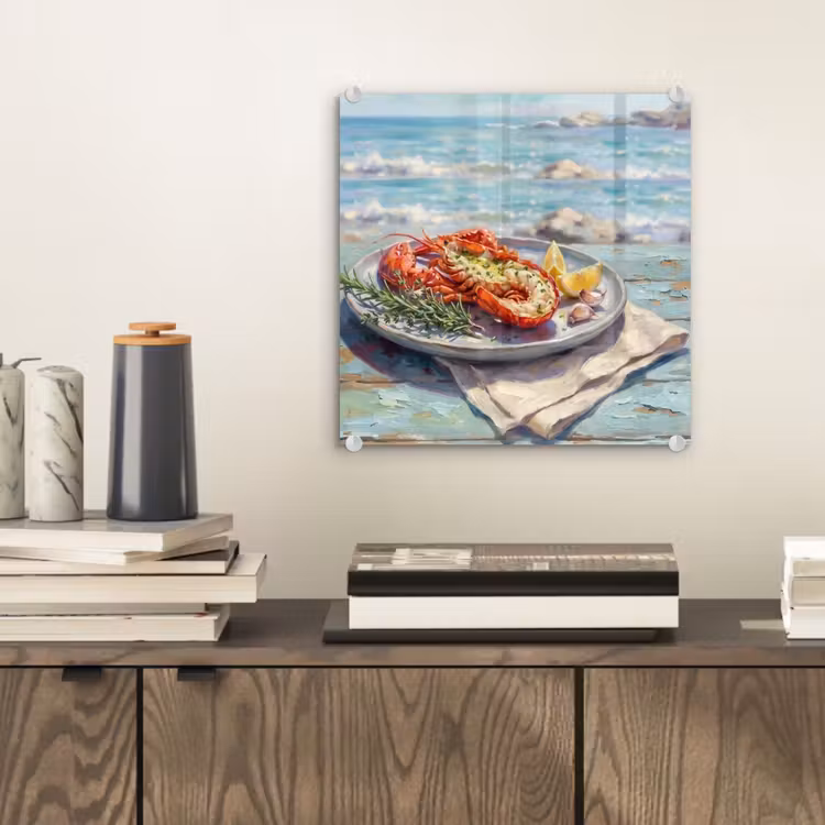 Eten - Zee - Kust - Modern - Blauw plexiglas 5mm klein -sfeer1