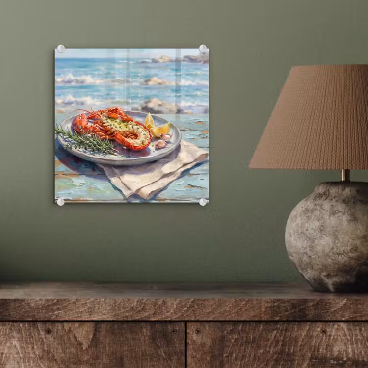 Eten - Zee - Kust - Modern - Blauw plexiglas 5mm klein -sfeer3