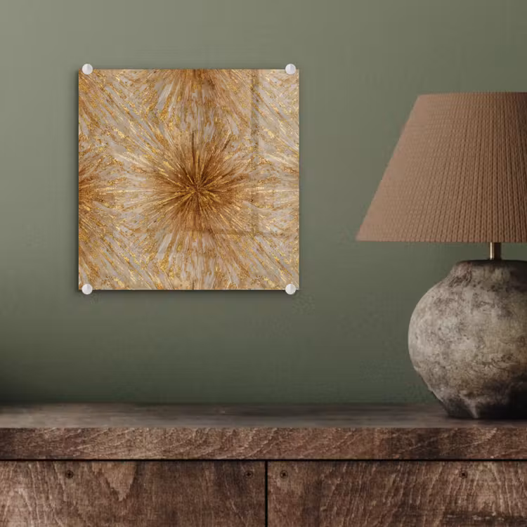 Explosie - Abstract - Goud - Wit plexiglas 5mm klein 11 -sfeer3