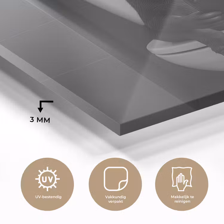 Ezel - Telefoon - Toilet - Zwart - Wit plexiglas 5mm klein -sfeer2