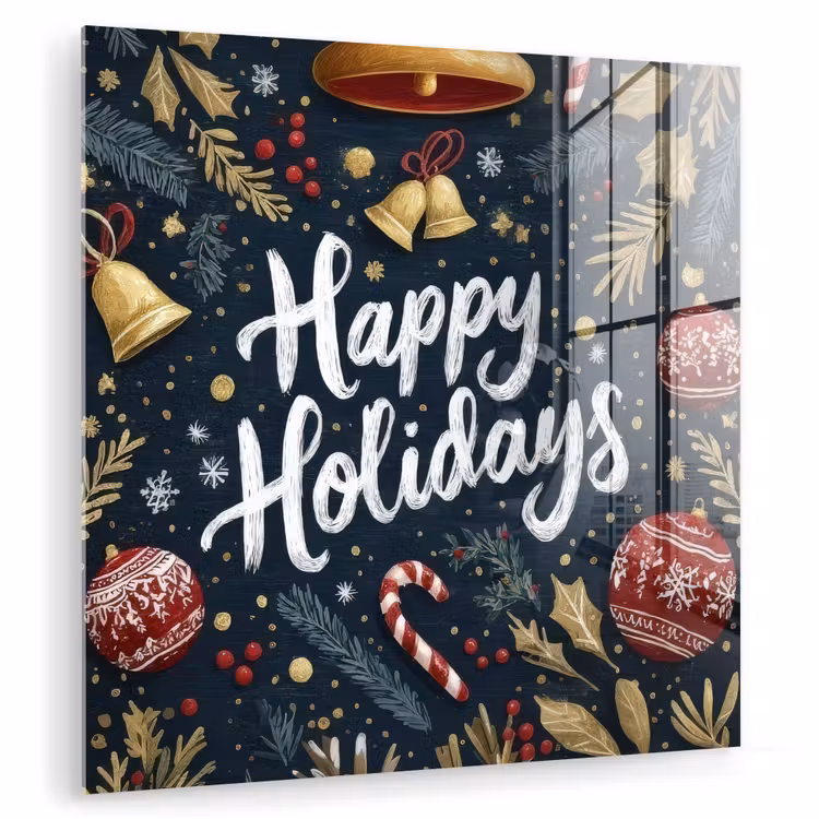 Feestelijk - Kerstgroet - Kleurrijk plexiglas 5mm klein -zzzproduct_nieuw