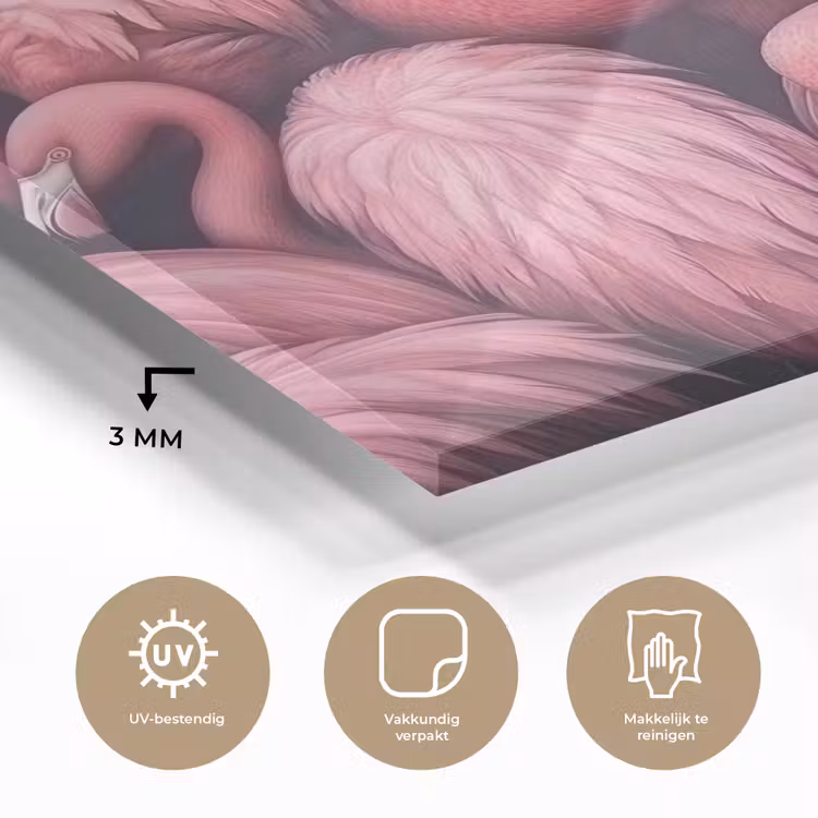 Flamingo - Roze - Dieren plexiglas 5mm klein -sfeer2