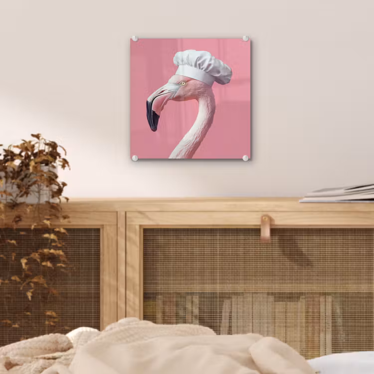 Flamingo - Roze - Koksmuts - Vogel plexiglas 5mm klein -sfeer4