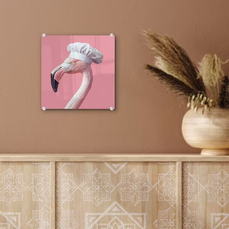 Flamingo - Roze - Koksmuts - Vogel plexiglas 5mm klein -sfeer5