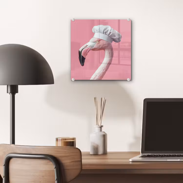 Flamingo - Roze - Koksmuts - Vogel plexiglas 5mm klein -sfeer6
