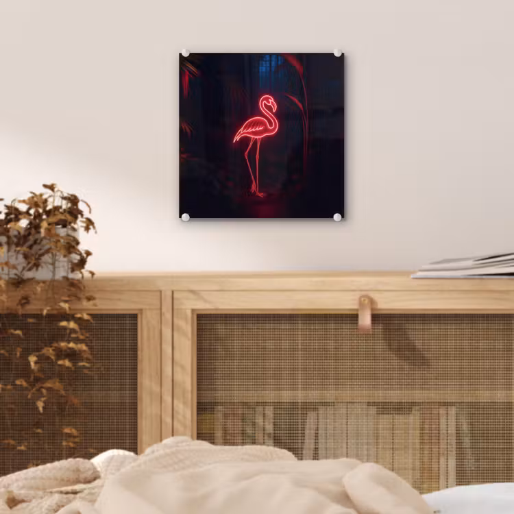 Flamingo - Roze - Neon - Licht plexiglas 5mm klein -sfeer4
