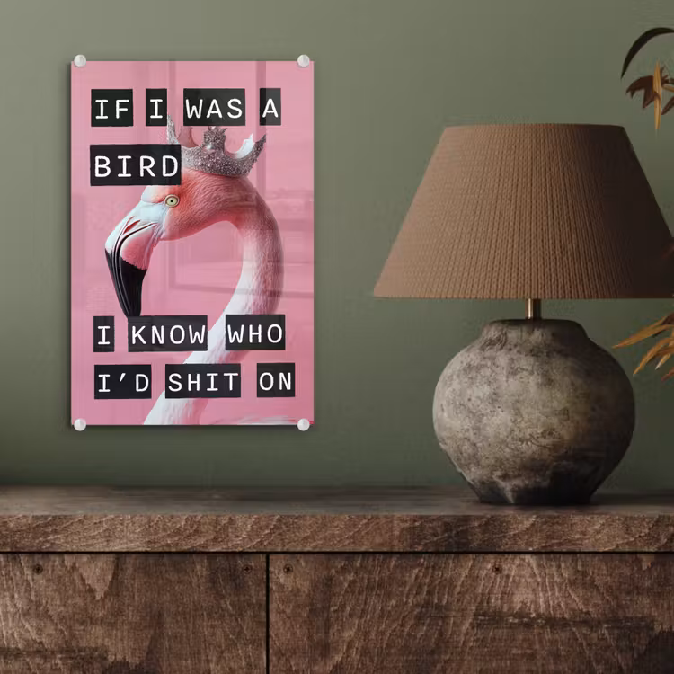 Flamingo - Roze - Vogel - Decoratie plexiglas 5mm klein -sfeer3