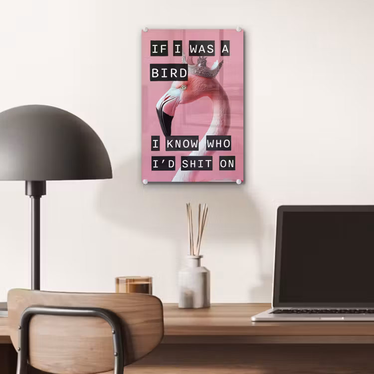 Flamingo - Roze - Vogel - Decoratie plexiglas 5mm klein -sfeer6