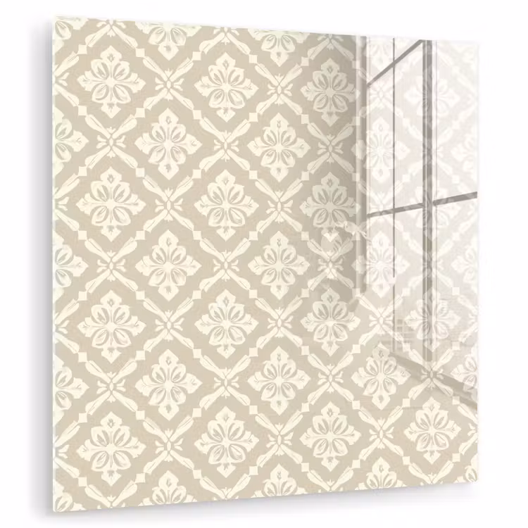Floraal - Ornament - Beige plexiglas 5mm klein 11 -zzzproduct_nieuw