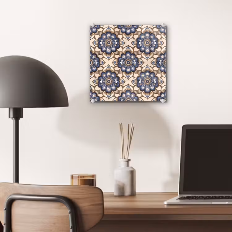Floraal - Ornament - Blauw plexiglas 5mm klein 11 -sfeer6