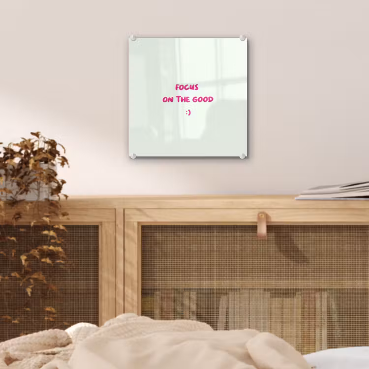 Focus - Beige - Roze - Smiley plexiglas 5mm klein -sfeer4