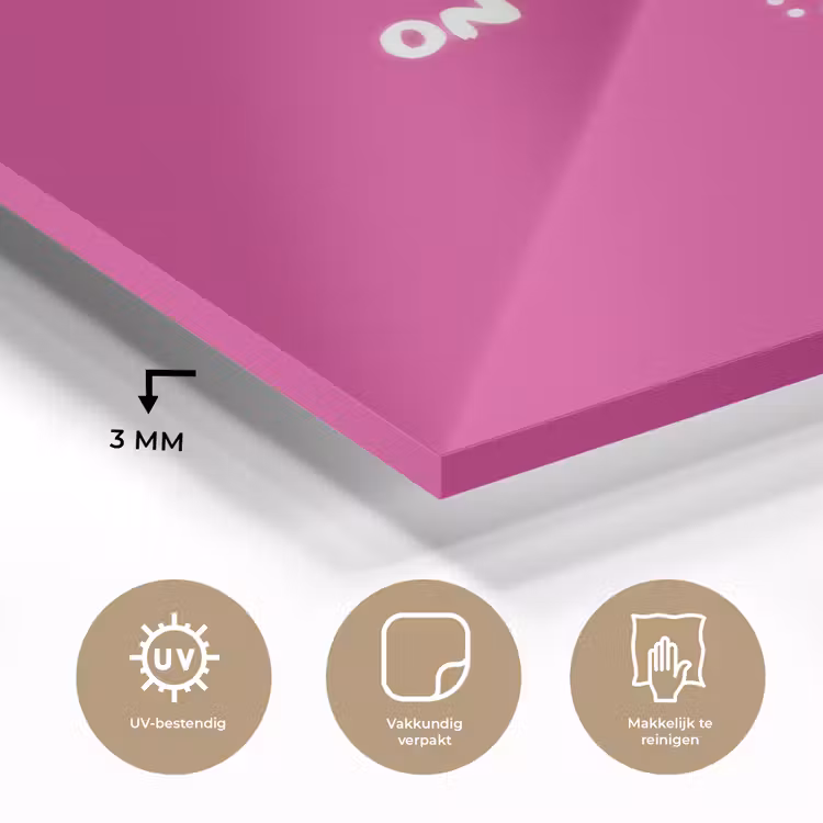 Focus - Smiley - Roze plexiglas 5mm klein -sfeer2
