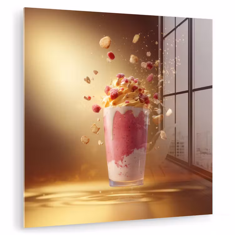 Framboos - Smoothie - Drinken - Roze plexiglas 5mm klein -zzzproduct_nieuw