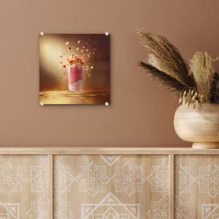 Framboos - Smoothie - Drinken - Roze plexiglas 5mm klein -sfeer5