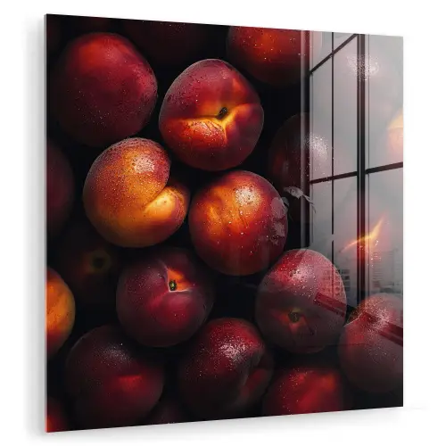 Fruit - Close up - Nectarines plexiglas 5mm klein -zzzproduct_nieuw