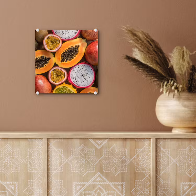Fruit - Geopend - Tropisch - Eten - Kleurrijk plexiglas 5mm klein -sfeer5