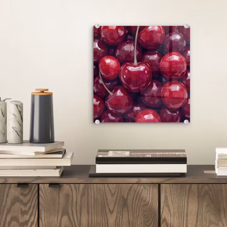 Fruit - Kersen - Eten - Modern - Rood plexiglas 5mm klein -sfeer1