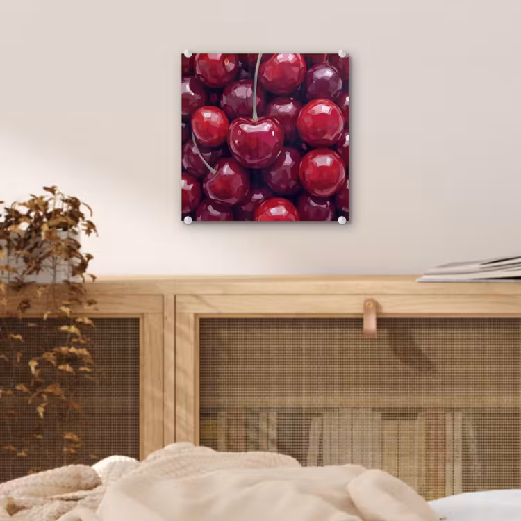 Fruit - Kersen - Eten - Modern - Rood plexiglas 5mm klein -sfeer4