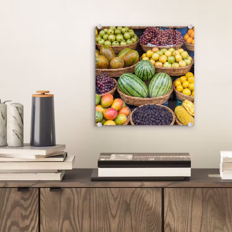 Glas schilderij - Fruit - Markt - Kleurrijk - Fruit - Markt - Kleurrijk plexiglas 5mm klein